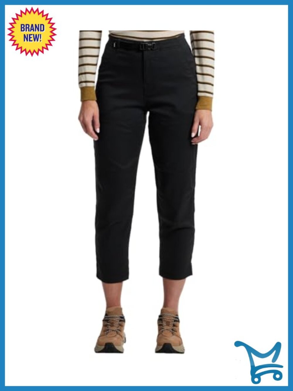 High Rise Straight Leg Hiking Cargo Pants with DWR Finish